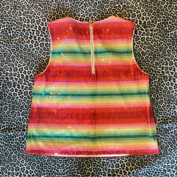 J. Crew Sequin Stripe Tank Top Size Small - Picture 10 of 11